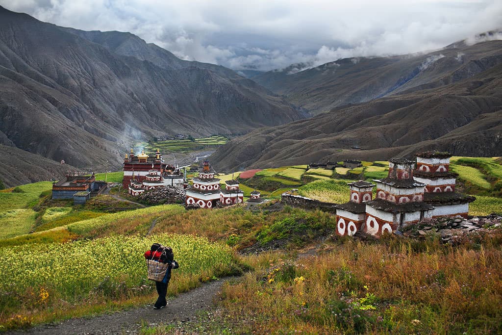 Sweeping view across the Himalayan range