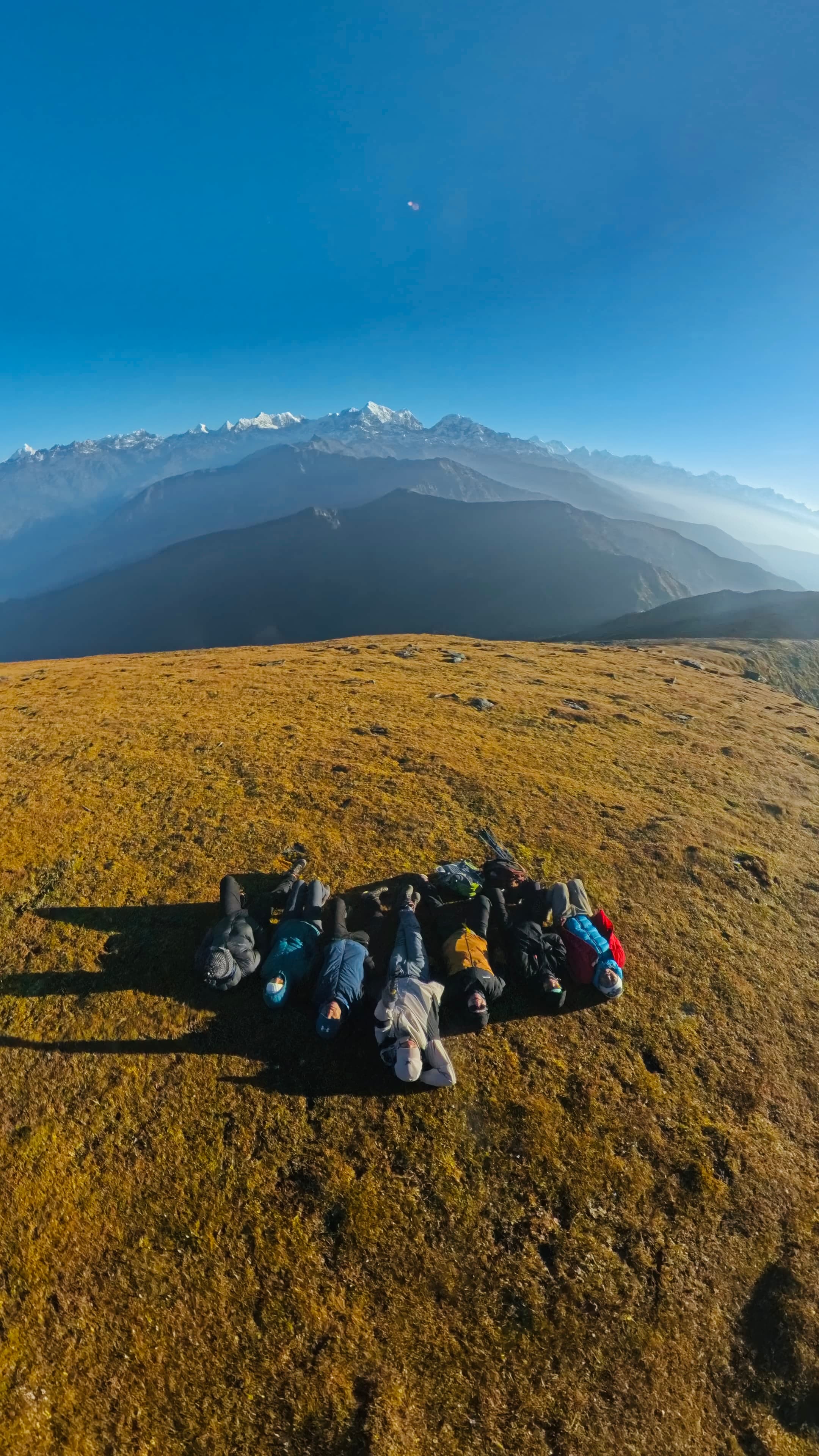 Spinning the colorful prayer wheels